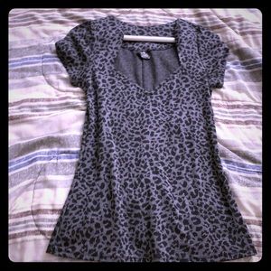 Charcoal leopard Rock Steady top